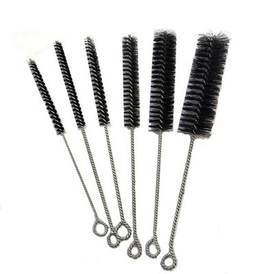 ISO9001 Twisted Wire Brush Tube Nylon PP Bristle Bottle Spouts Cleaning