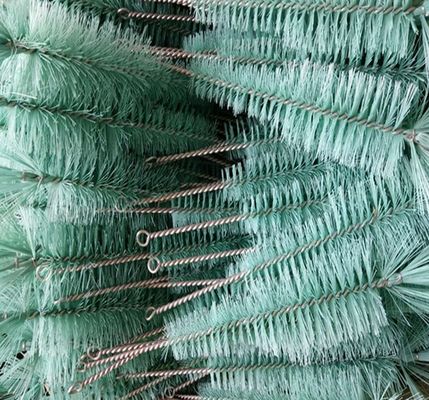 ISO9001 Twisted Wire Brush Tube Nylon PP Bristle Bottle Spouts Cleaning