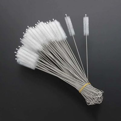 ISO9001 Twisted Wire Brush Tube Nylon PP Bristle Bottle Spouts Cleaning