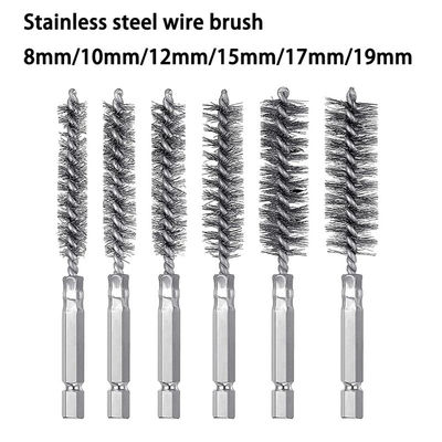 Hex Bar Gun Brush Polishing Deburring Stainless Steel Wire Pipe Brush