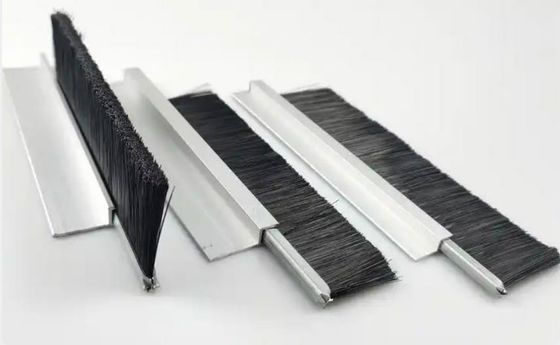 Customized Nylon Aluminium Alloy Strip Brush Double Row Brush For Escalator seal