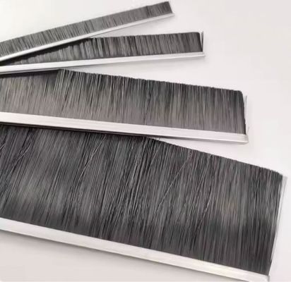 Customized Nylon Aluminium Alloy Strip Brush Double Row Brush For Escalator seal