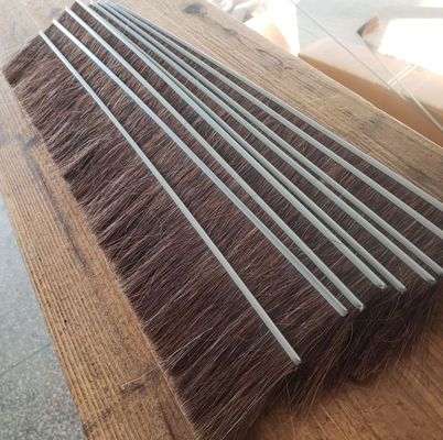 Custom Aluminium Alloy Horsehair Brush Sealing Strip Brush For Door Dust Prevention