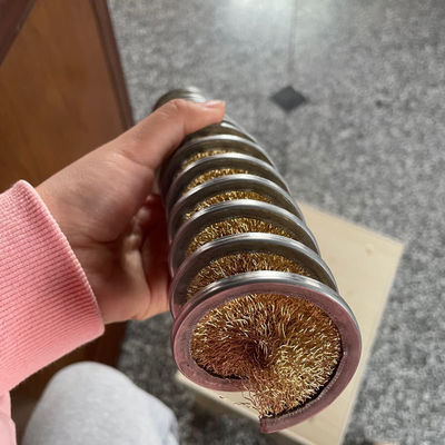 Internal Wound Brush Spring Brush Copper / Brass Wire Spring Brush For Industry Metal Deburring