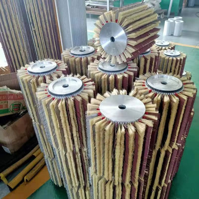 Customizable Roller Brushes Tampico Sisal Sandpaper Roller Brush For Polishing Wood