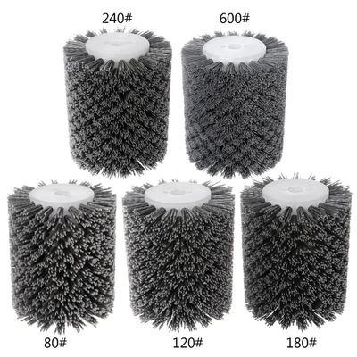 Woodworking Abrasive Wheel Brush Nylon Bristle Roller Ciruclar Brush For Wood Polishing