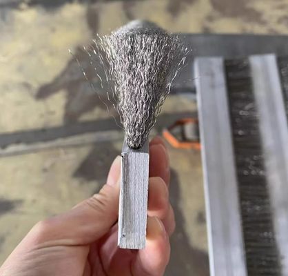 Polishing Brush Wire 0.08-0.5mm Base Aluminum Alloy Bristles Stainless Steel Wire Strip Brush