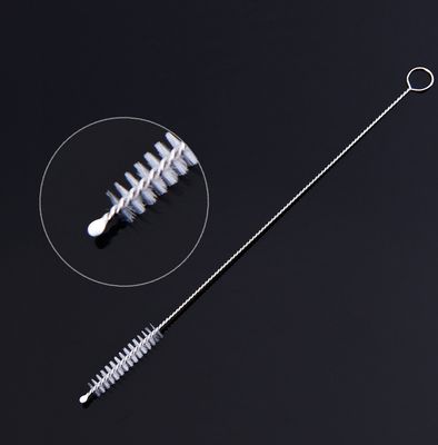 Straw Cleaning Brush Stainless Steel Nylon Spiral Cleaning Brush