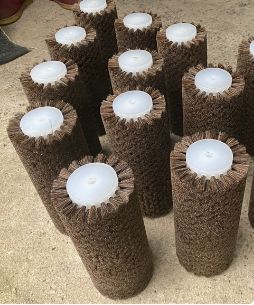 Cylindrical Horsehair Roller Brush For Polishing And Cleaning