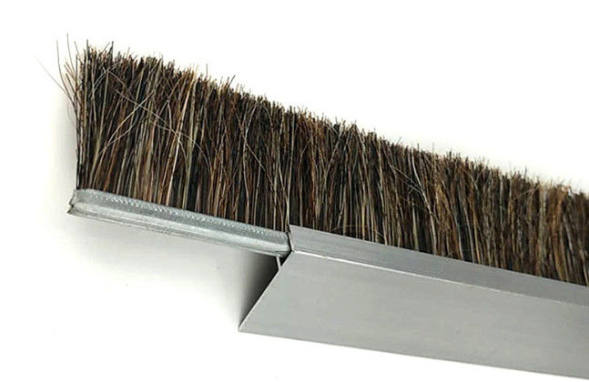 Custom Aluminium Alloy Horsehair Brush Sealing Strip Brush For Door Dust Prevention
